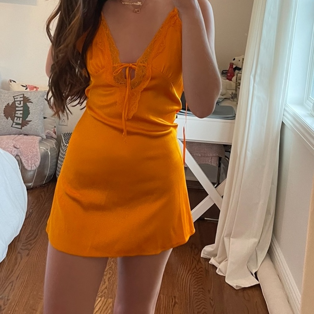 Zara satin slip dress